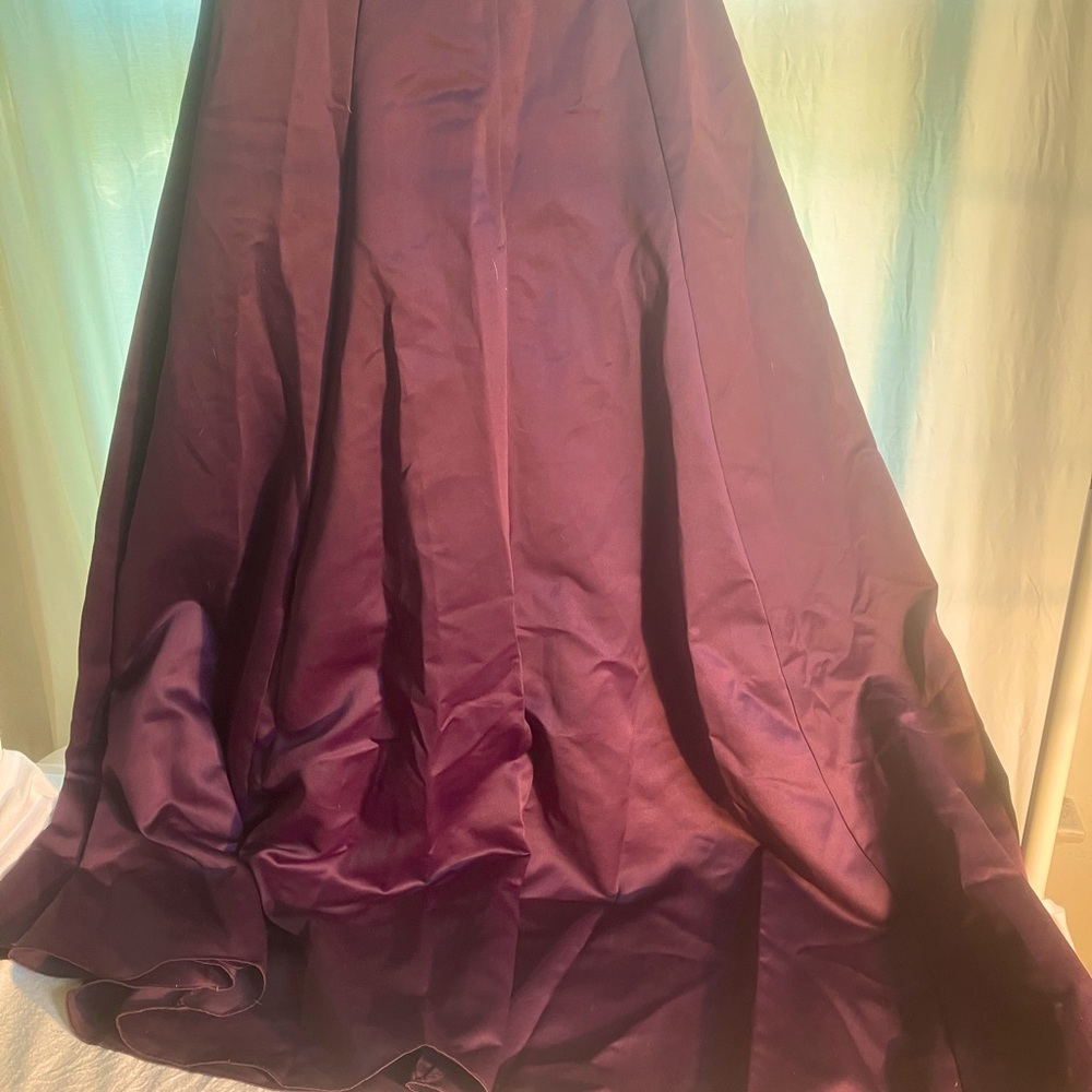 1990s Jordan cross top off shoulder purple formal dress
